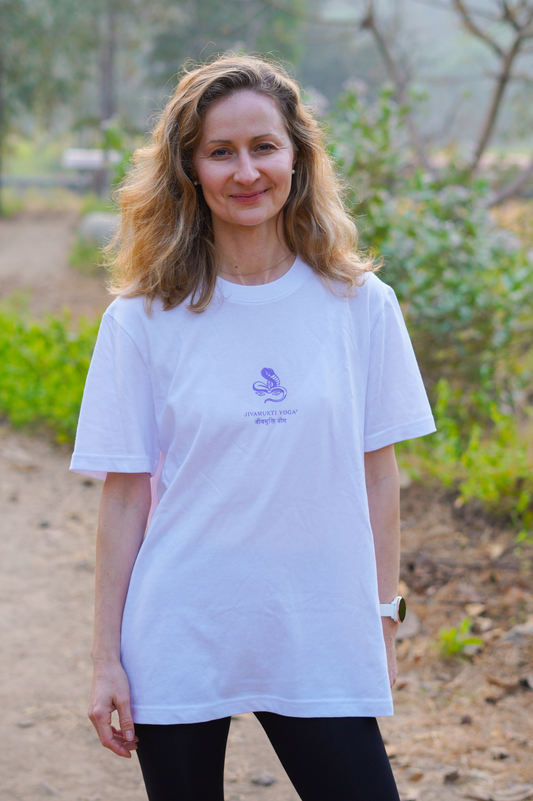 Jivamukti T-Shirt "Lokah Samastah" - White
