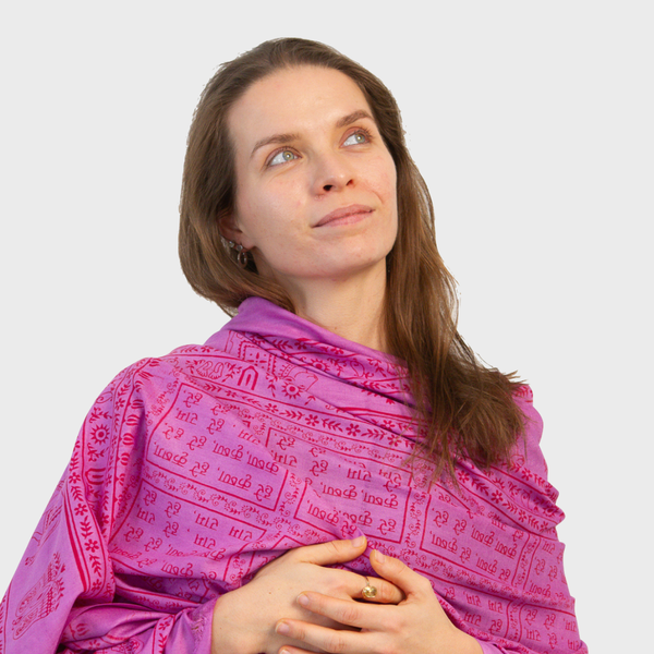 Cotton Shawl - Raspberry