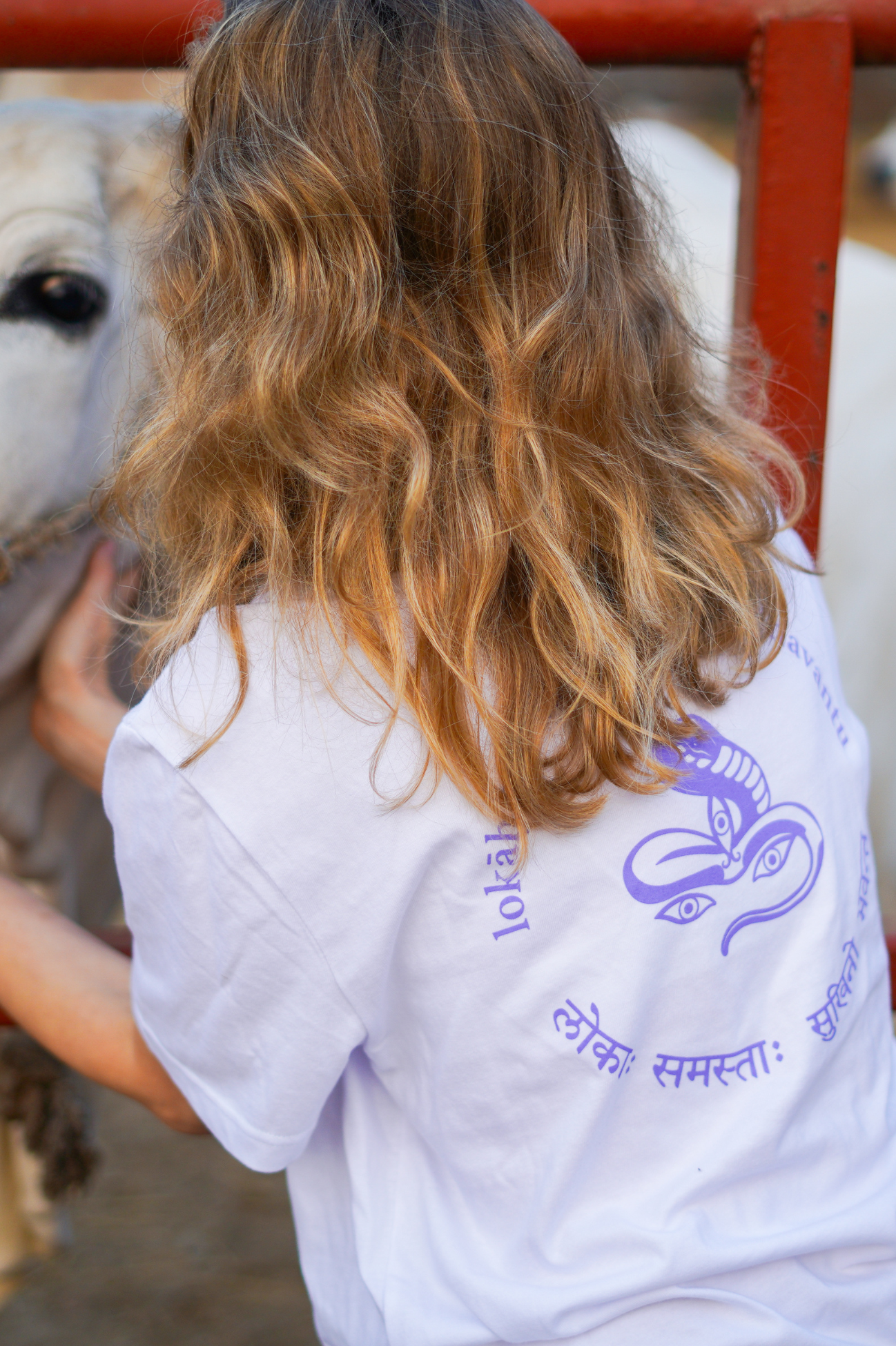 Jivamukti T-Shirt "Lokah Samastah" - White