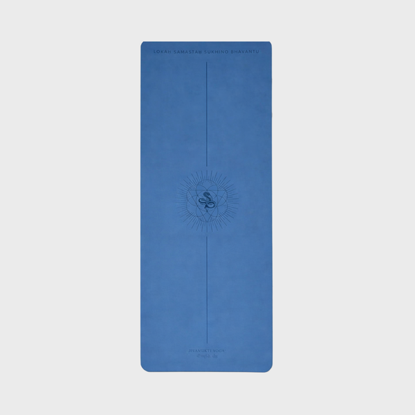The Jivamukti Yoga Close-To-Perfect Travel Mat Blue