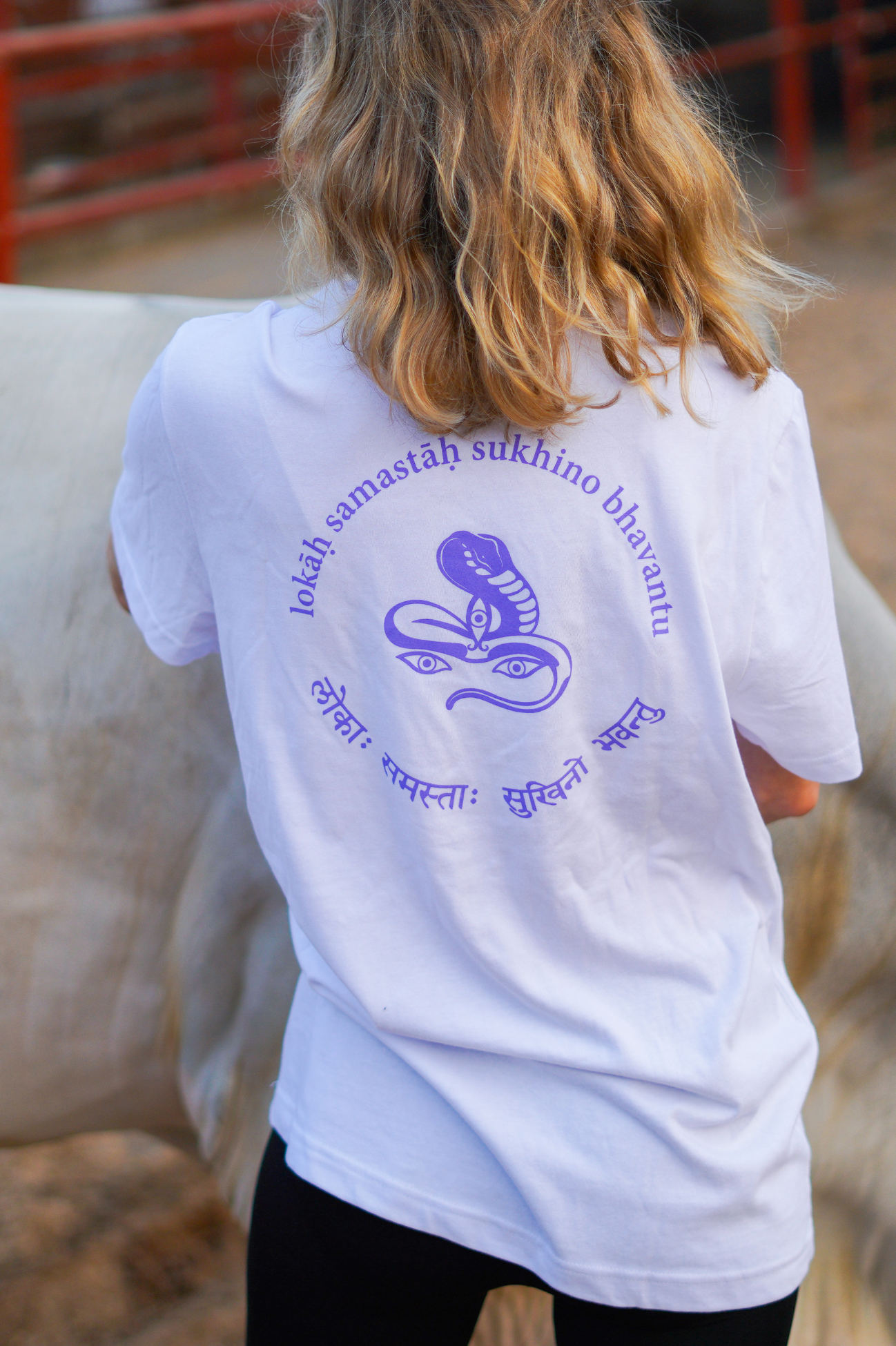 Jivamukti T-Shirt "Lokah Samastah" - White