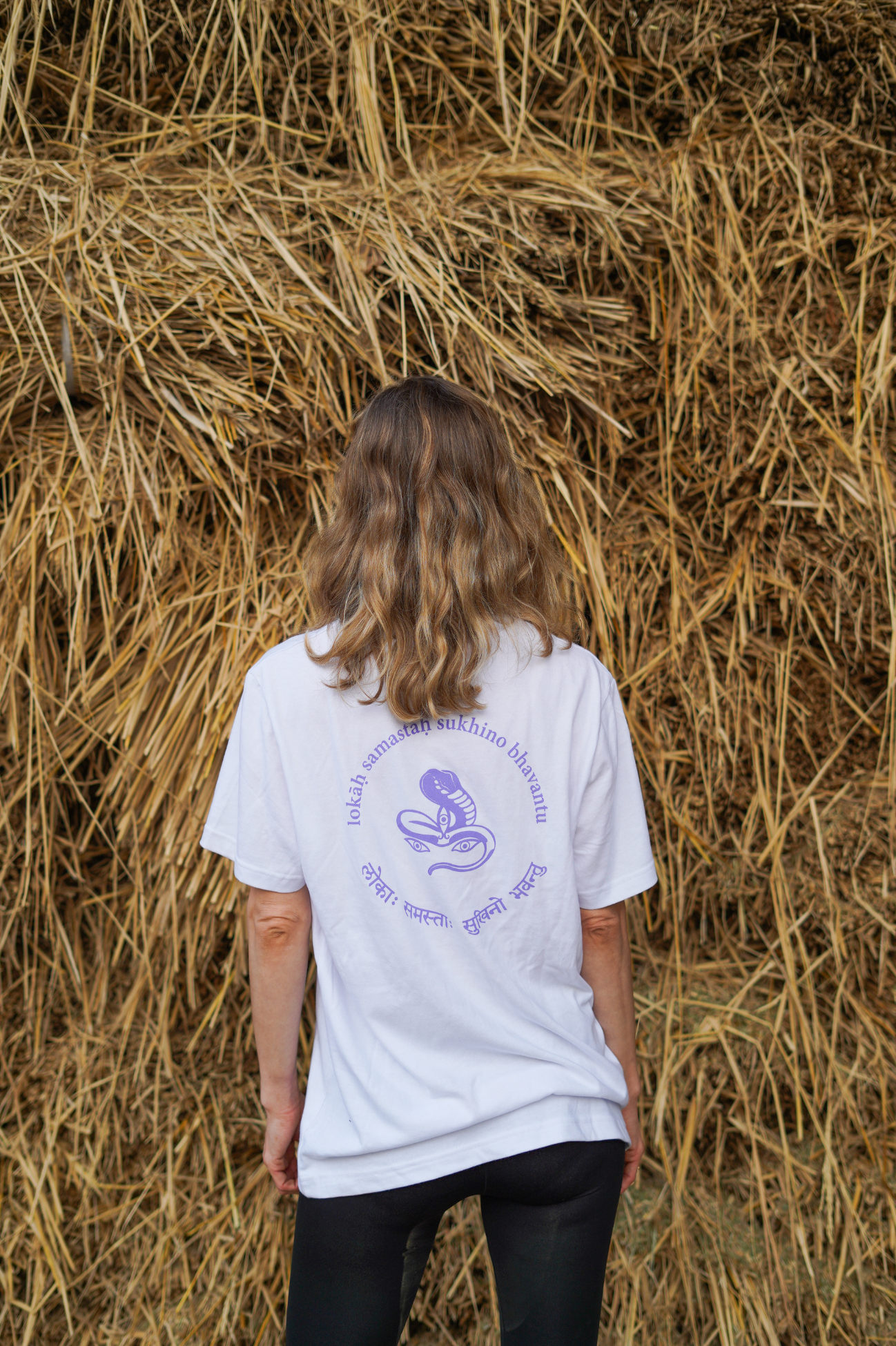 Jivamukti T-Shirt "Lokah Samastah" - White