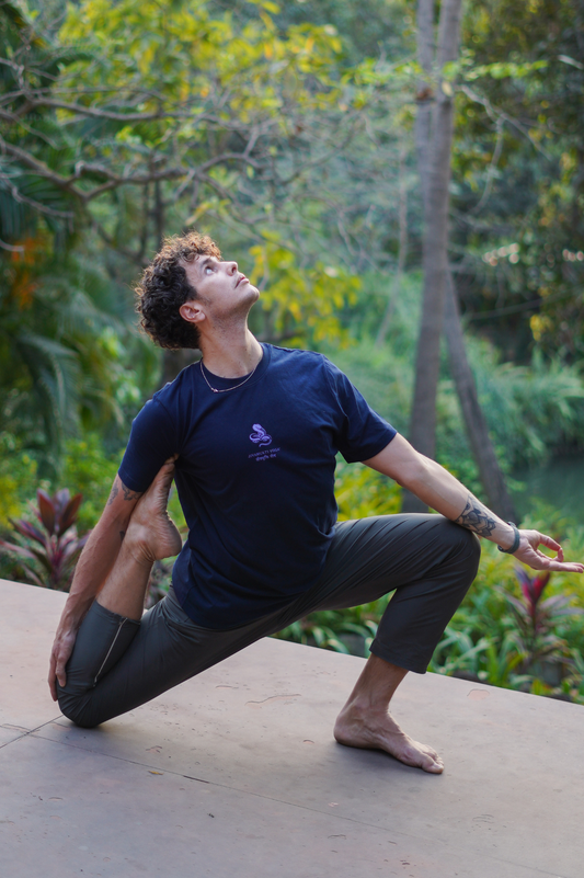 Jivamukti T-Shirt "Lokah Samastah" - French Navy