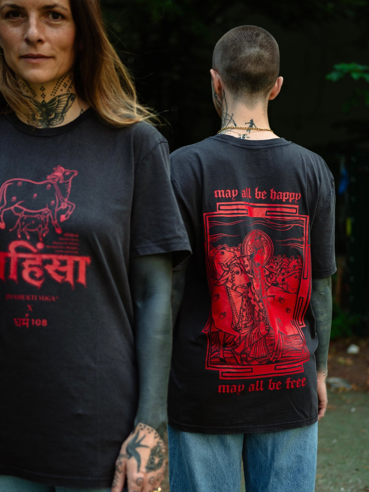 JIVAMUKTI YOGA x DHARMA108 "Ahimsa" Darkred