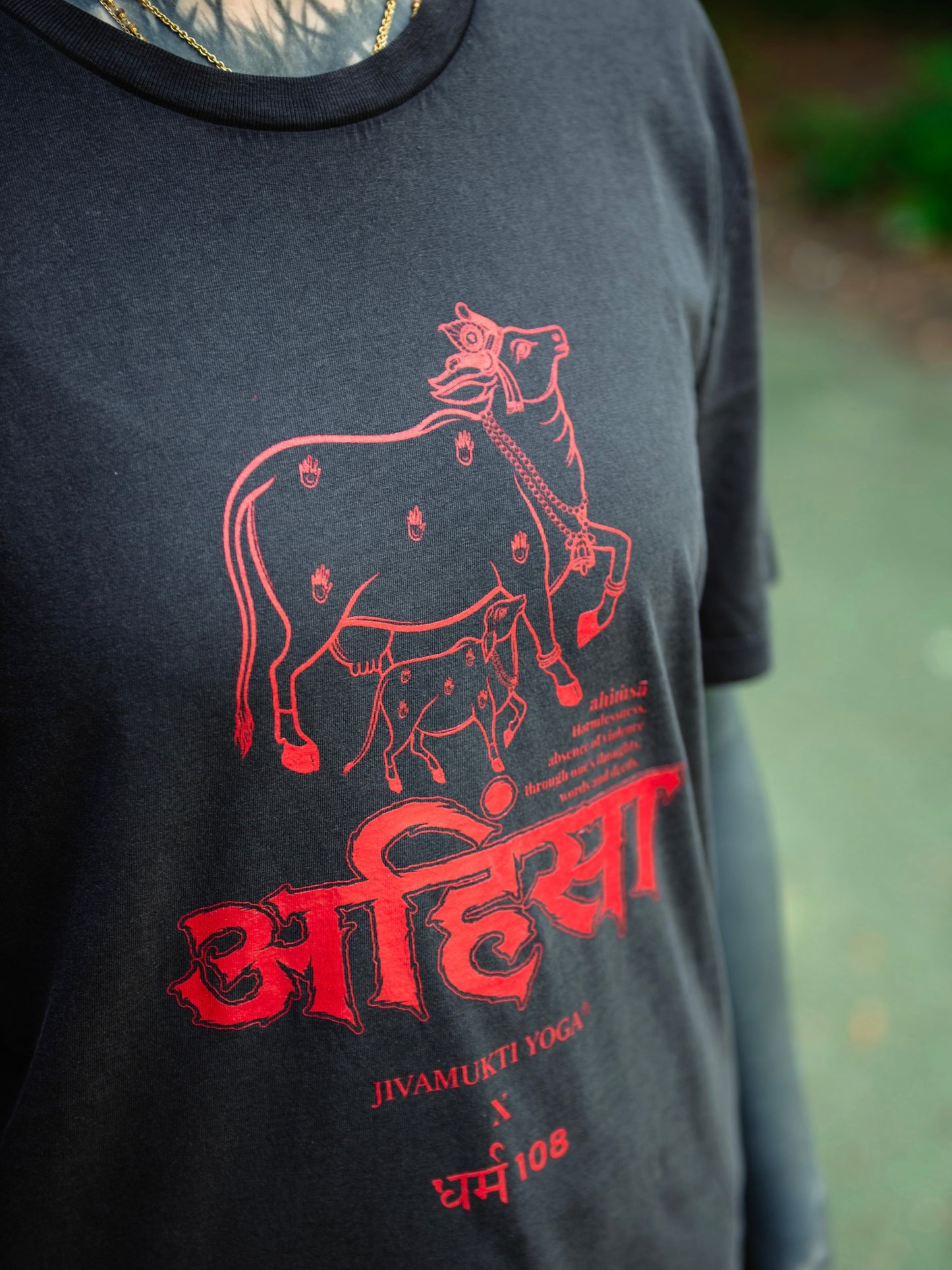 JIVAMUKTI YOGA x DHARMA108 "Ahimsa" Darkred