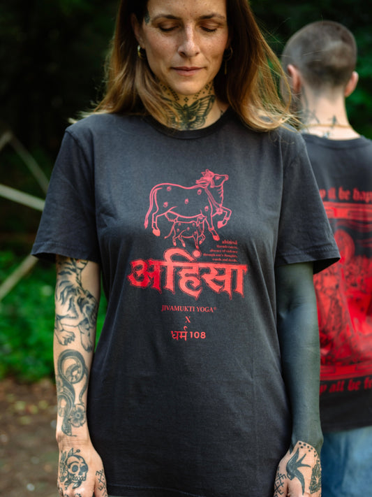 JIVAMUKTI YOGA x DHARMA108 "Ahimsa" Darkred