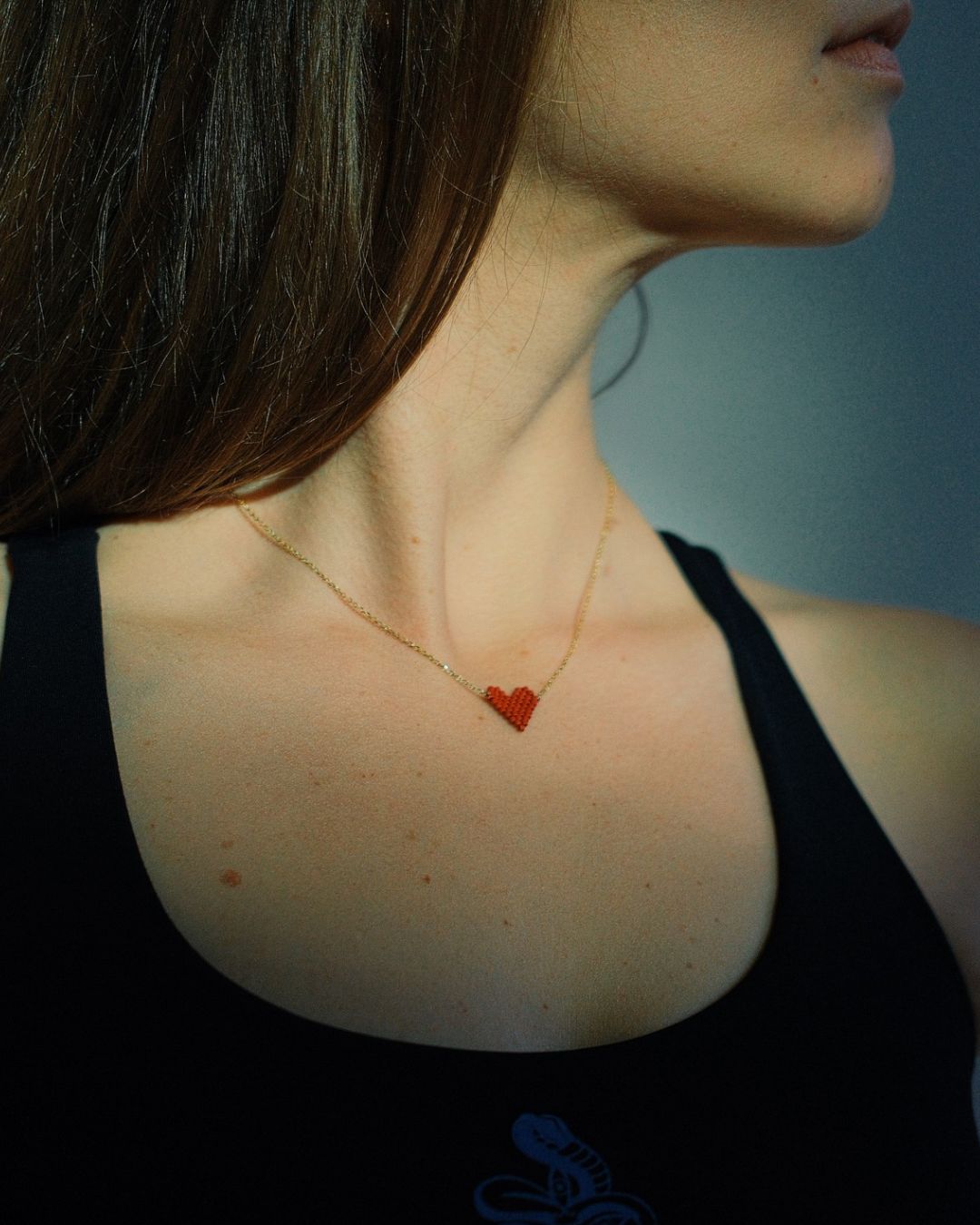 Jivamukti Yoga x Corazón Heart Necklace Red