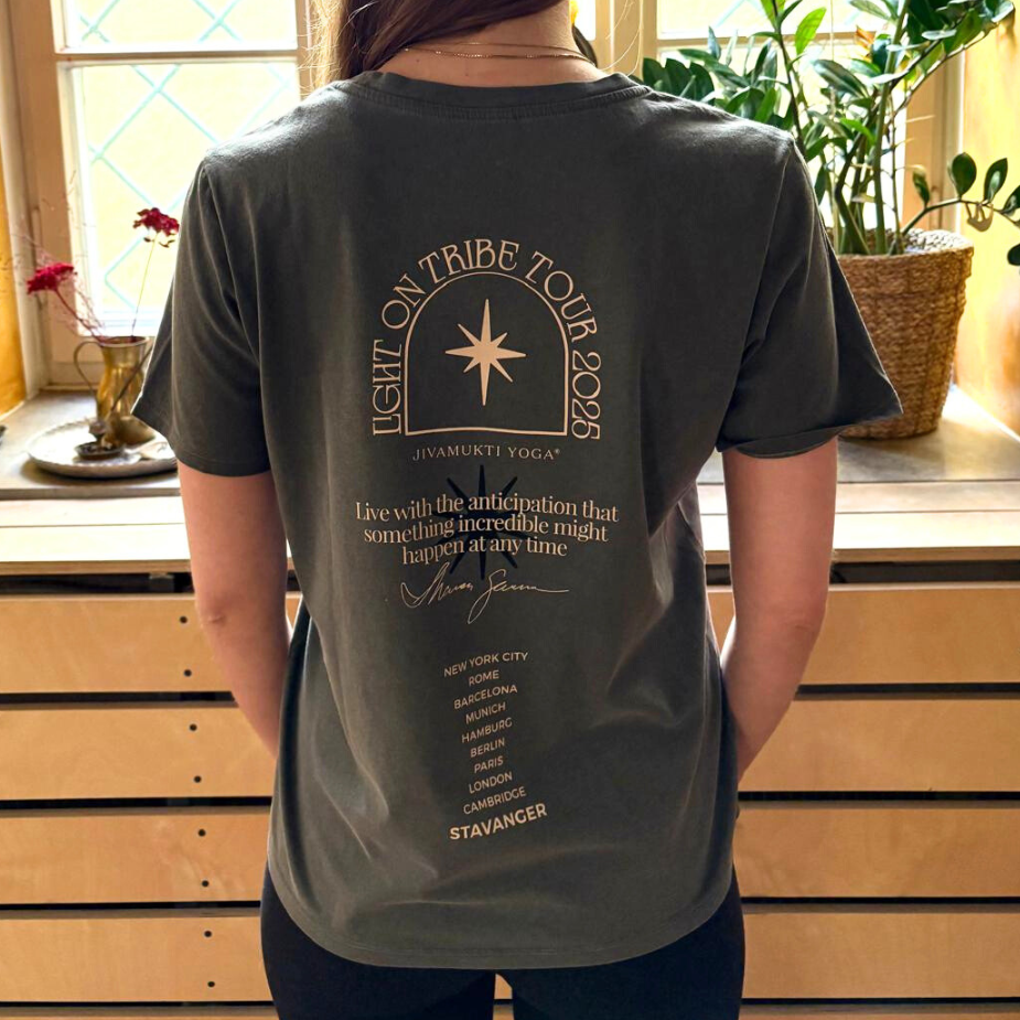 Light on Tribe Tour T-Shirt - Womens Charcoal