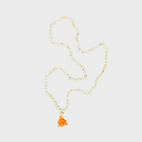 Tulsi Malas - Orange Tassel