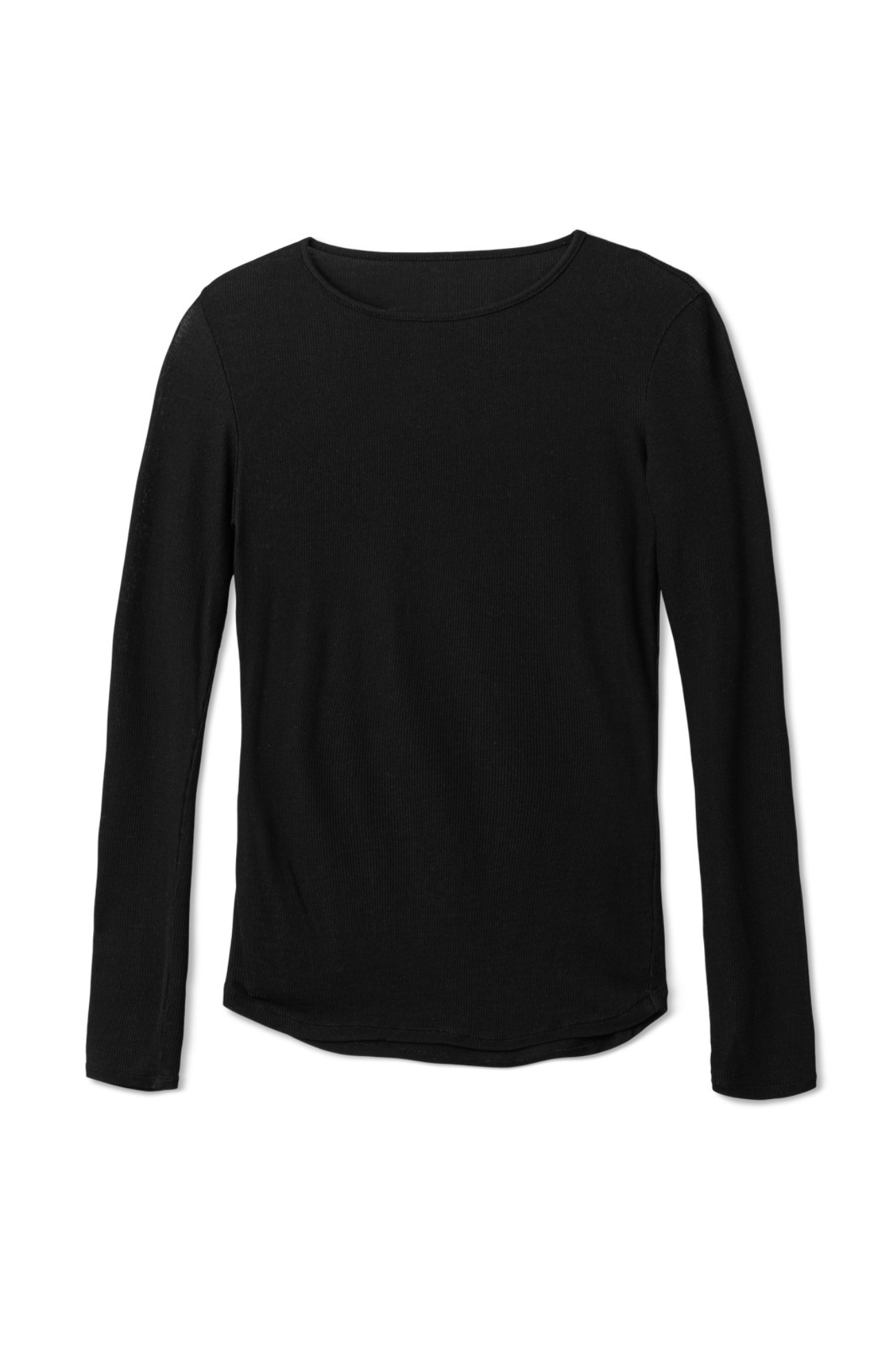 Run & Relax Basic Rib Long Sleeve - Beautiful Black