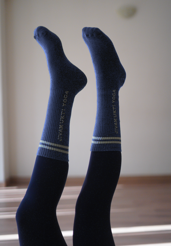 Jivamukti Socks Dark Blue - Wholesale Bundle of 10 pairs (5 x M, 5 x L)