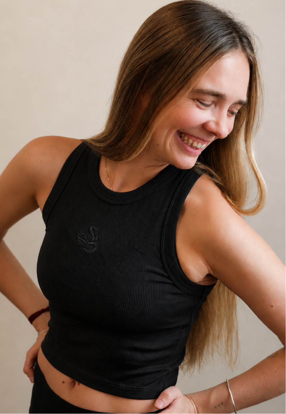 Tank Top Jivamukti Yoga Black (Wholesale case 10pcs)