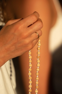 Tulsi Malas - White Tassel (case of 20)*